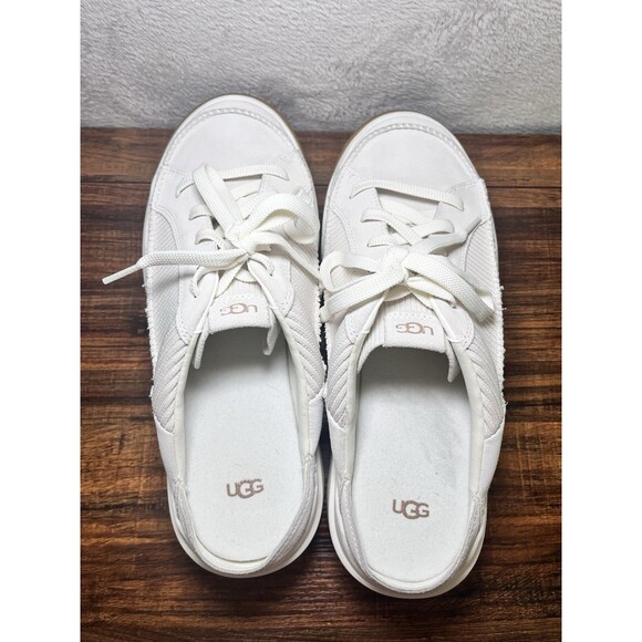 UGG Ez Duzzit Mule Suede Sneakers Women’s 12 Suede Platform White Preppy - Picture 8 of 10